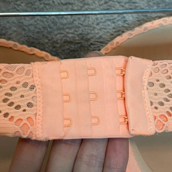 Victorias Secret Women Y2K Colorful Eyelet Multi Way Demi Cup Bra 34DD Orange - Picture 6 of 10